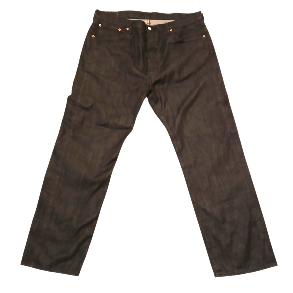 Levi’s 501 Original Fit Jeans W40 L32 Black Raw Denim Button Fly Cotton Straight